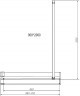 Душевая перегородка Vincea Walk-In HR 90 VSW-4HR900CGB профиль Черный матовый стекло тонированное
