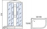 Душевая кабина Мономах 90/70/24 МЗ 90x70 L
