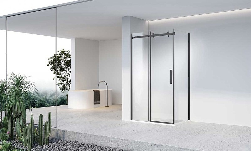 Душевой уголок Vincea Como-N 160x100 VSR-4CN1016CLB профиль Черный стекло прозрачное