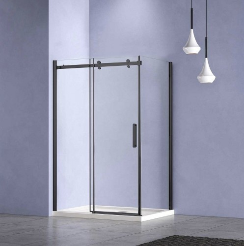 Душевой уголок Vincea Como-N 160x100 VSR-4CN1016CLB профиль Черный стекло прозрачное