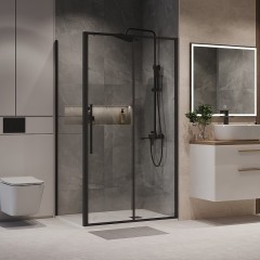Душевой уголок Niagara Nova 110х90 NG-84-11AB-A90B-34 профиль Черный матовый стекло прозрачное