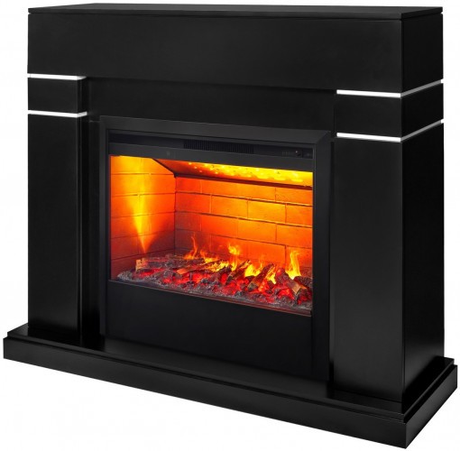 Электрокамин RealFlame Lindelse 26 BL черныйM черный с очагом 3D Helios 26