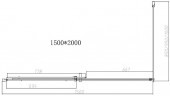 Душевой уголок Vincea Dice 150x90 VSR-4D9015CL профиль Хром стекло прозрачное