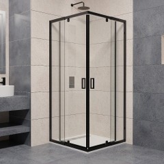 Душевой уголок RGW Passage PA-038B 90x90 350803899-14 профиль Черный стекло прозрачное