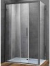 Душевой уголок Vincea Soft 150x90 VSR-3SO9015CLGM профиль Вороненая сталь стекло прозрачное
