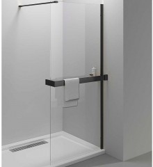 Душевая перегородка Vincea Walk-In HR 100 VSW-4HR100CLB профиль Черный матовый стекло прозрачное