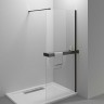 Душевая перегородка Vincea Walk-In HR 100 VSW-4HR100CLB профиль Черный матовый стекло прозрачное