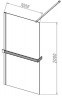 Душевая перегородка Vincea Walk-In HR 100 VSW-4HR100CLB профиль Черный матовый стекло прозрачное
