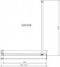 Душевая перегородка Vincea Walk-In HR 100 VSW-4HR100CLB профиль Черный матовый стекло прозрачное