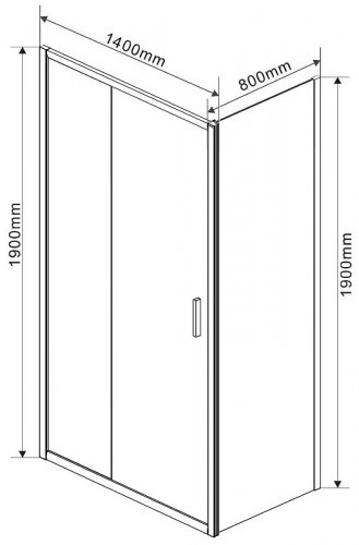 Душевой уголок Vincea Garda 140x80 VSR-1G8014CLG профиль Брашированное золото стекло прозрачное