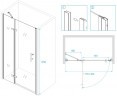 Душевая дверь RGW Passage PA-07B L 120 41080712-84L профиль Черный стекло прозрачное