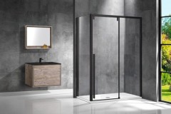 Душевой уголок Vincea Lugano 120х90 VSR-1L9012CLB-1 профиль Черный стекло прозрачное
