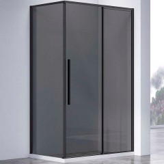 Душевой уголок Vincea Slim-N 120x90 VSR-4SN9012CGB профиль Черный стекло тонированное