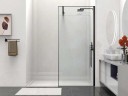 Душевая перегородка Vincea Walk-In 80 VSW-1HS800CLB профиль Черный матовый стекло прозрачное
