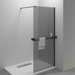 Душевая перегородка Vincea Walk-In HR 80 VSW-4HR800CGB профиль Черный матовый стекло тонированное