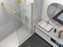 Душевая перегородка Vincea Walk-In 80 VSW-1HS800CLG профиль Брашированное золото стекло прозрачное