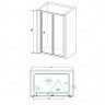 Душевая дверь RGW Classic CL-21 110 04092111-11 профиль Хром стекло прозрачное