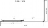 Душевой уголок Vincea Slim-N 140x90 VSR-4SN9014CLB профиль Черный стекло прозрачное
