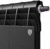 Биметаллический секционный радиатор отопления Royal Thermo Biliner 350 / Noir Sable / 4 секции нижнее правое подключение