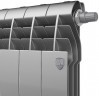 Биметаллический секционный радиатор отопления Royal Thermo Biliner 350 / Silver Satin / 4 секции нижнее правое подключение