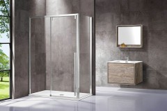 Душевой уголок Vincea Lugano 160х80 VSR-1L8016CL-1 профиль Хром стекло прозрачное