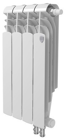 Биметаллический секционный радиатор отопления Royal Thermo Vittoria Super 500 / 4 секции нижнее правое подключение