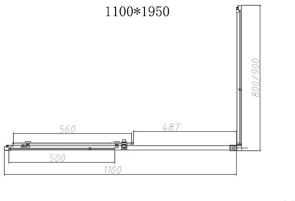 Душевой уголок Vincea Slim-N 110x90 VSR-4SN9011CL профиль Хром стекло прозрачное