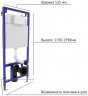 Комплект унитаза WeltWasser Merzbach 043 GL-WT 10000009939 с инсталляцией Berges Novum D5 040235 с сиденьем Микролифт и Черной матовой клавишей смыва