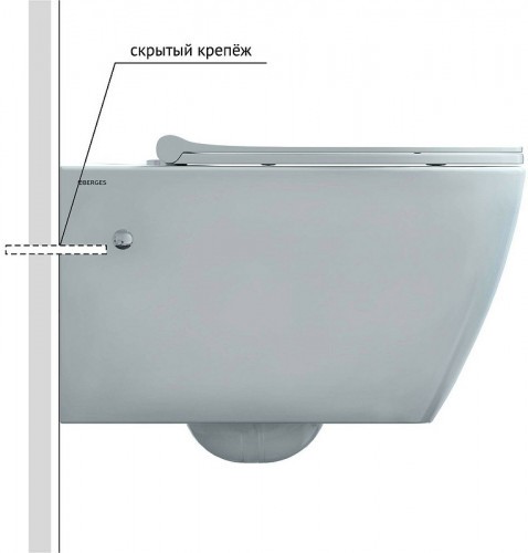 Комплект унитаза Berges Mascon Rimless с инсталляцией Atom Line 043351 с сиденьем Микролифт и Черной SoftTouch клавишей смыва