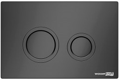 Инсталляция WasserKRAFT Abens 20TLT.010.ME.BL.MB01 для унитаза Черное стекло с Черной матовой клавишей смыва