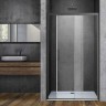 Душевая дверь Vincea Soft 150 VDS-3SO150CLGM профиль Вороненая сталь стекло прозрачное