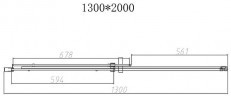 Душевая дверь Vincea Dice 130 VDS-4D130CLB профиль Черный стекло прозрачное