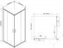 Душевой уголок Vincea Garda VSS-1G100CL 100x100 профиль Хром стекло прозрачное