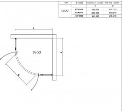 Душевой уголок RGW Stilvoll SV-53-B 100х100 06325300-14 профиль Черный стекло прозрачное