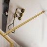 Душевая перегородка Vincea Walk-In 70 VSW-1HP700FLBG профиль Брашированное золото стекло рифленое