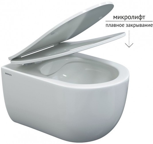 Комплект унитаза Berges Ventas с инсталляцией Novum 043308 с сиденьем Микролифт и Белой клавишей смыва
