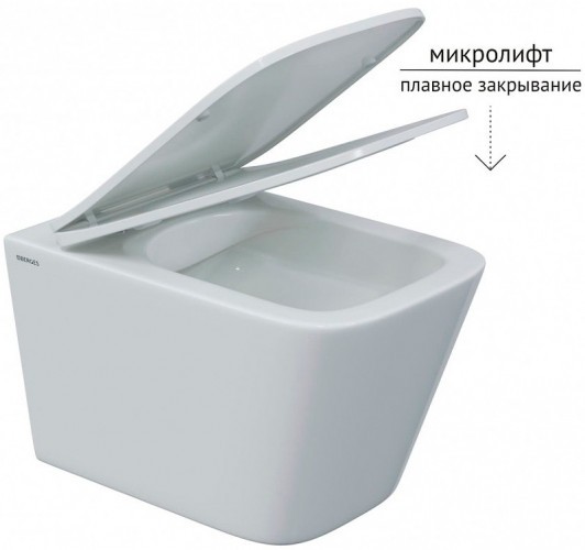 Комплект унитаза Berges Floe S Rimless с инсталляцией Atom 043367 с сиденьем Микролифт и Черной SoftTouch клавишей смыва