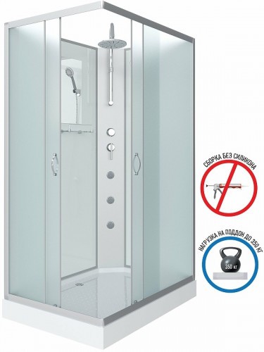 Душевая кабина Niagara Classic 100х80 NG-43085-14QBKTG с гидромассажем