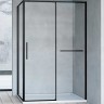 Душевой уголок Vincea Slim Soft 120x100 VSR-1SS1012CLB профиль Черный стекло прозрачное