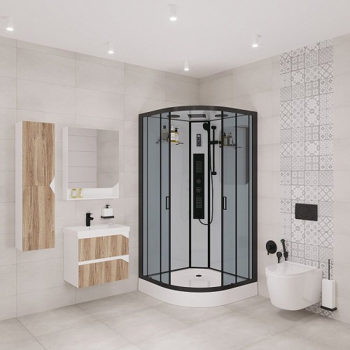 Душевая кабина Niagara Premium 90x90 NG-6901-01G Black с гидромассажем