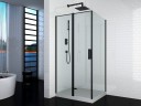 Душевой уголок Ceruttispa Victoria 120x90 B профиль Черный стекло прозрачное