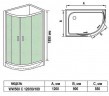 Душевой уголок WeltWasser WW500 С 120х90 L 10000012452 профиль Хром стекло прозрачное