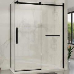 Душевой уголок Vincea Como Soft 140x100 VSR-1CS1014CLB профиль Черный стекло прозрачное