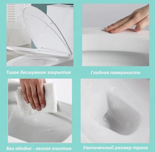 Комплект унитаза Ceruttispa Orlter Aria Tornado CT9955 с инсталляцией Grohe Rapid SL 38772001 с сиденьем Микролифт и клавишей смыва Хром