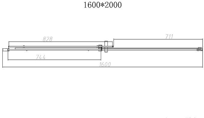Душевая дверь Vincea Dice 160 VDS-4D160CLB профиль Черный стекло прозрачное