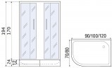 Душевой уголок River Don 100x80 MT R 10000008309 с поддоном