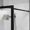 Душевая перегородка Vincea Walk-In 120 VSW-1HP120FLB профиль Черный матовый стекло рифленое
