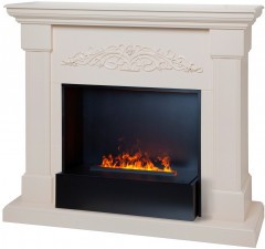 Электрокамин RealFlame Ofelia 26 BG орхидея с очагом 3D Cassette 630 BLACK PANEL