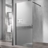 Душевая перегородка Vincea Walk-In 100 VSW-1H100MRB профиль Черный стекло зеркальное