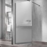 Душевая перегородка Vincea Walk-In 100 VSW-1H100MRGM профиль Вороненая сталь стекло зеркальное